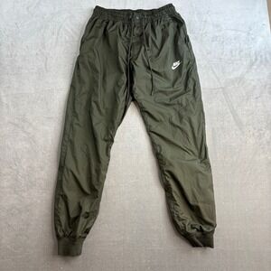 Nike Joggers Windbreaker Track Pants Y2K Men's Size Medium Olive Green